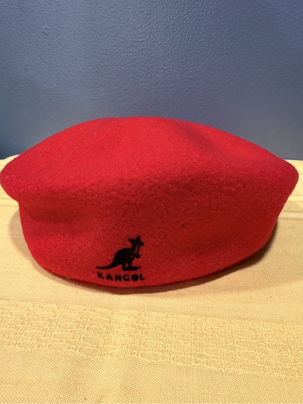 90s Kangol Red Wool Monty Beret Hat Made in United Kingdom XL Unisex Cap
